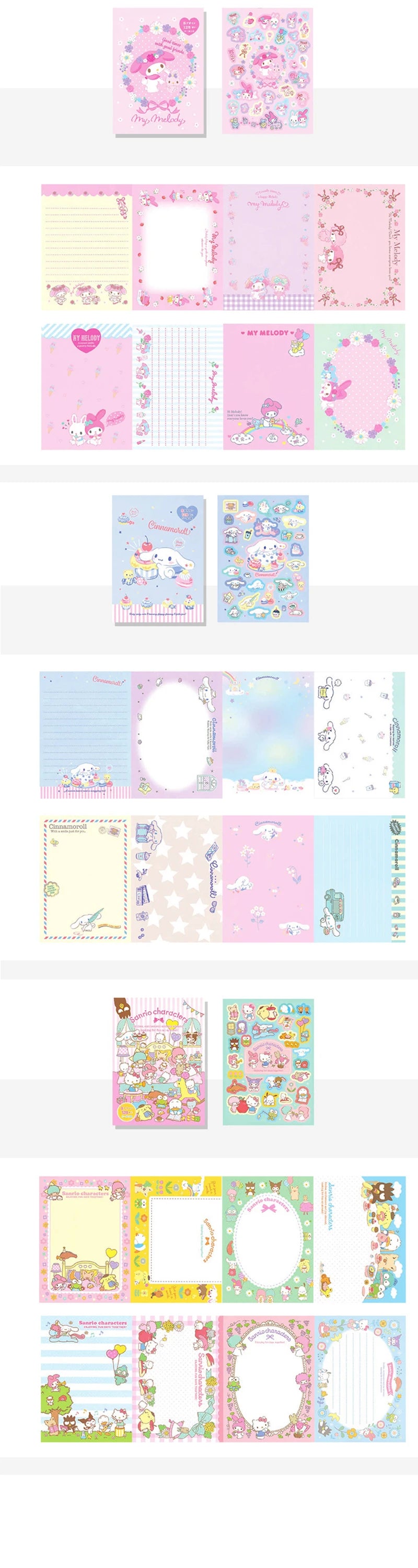 Cuaderno Sanrio: Kuromi, Hello Kitty, Cinnamoroll y My Melody