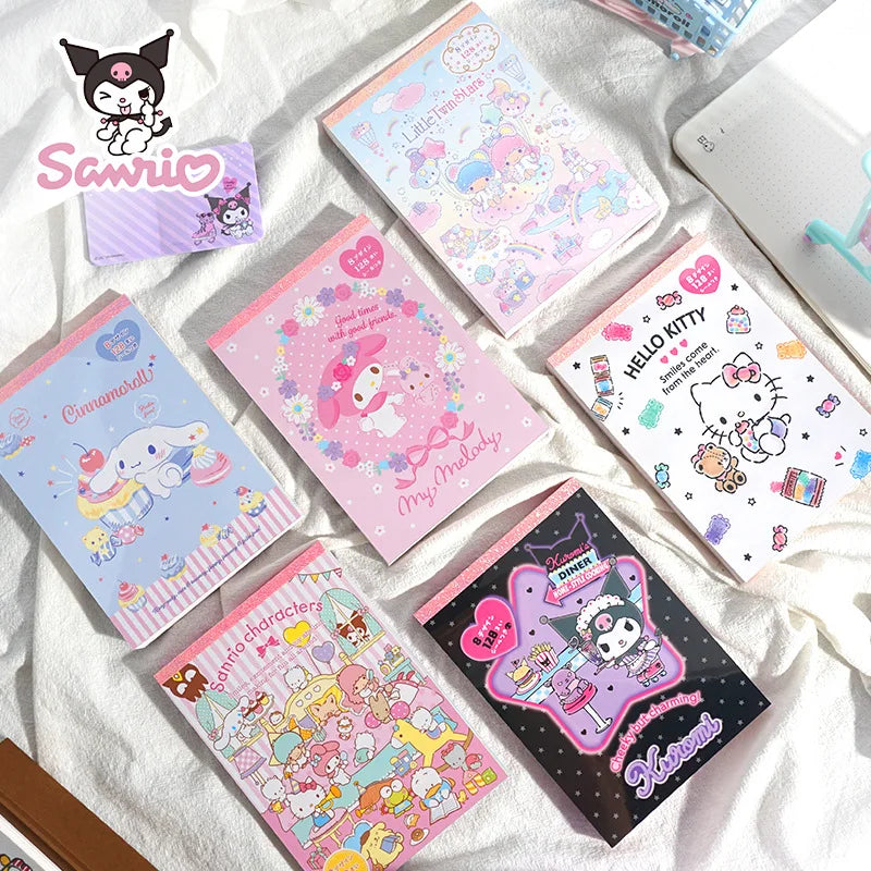 Cuaderno Sanrio: Kuromi, Hello Kitty, Cinnamoroll y My Melody