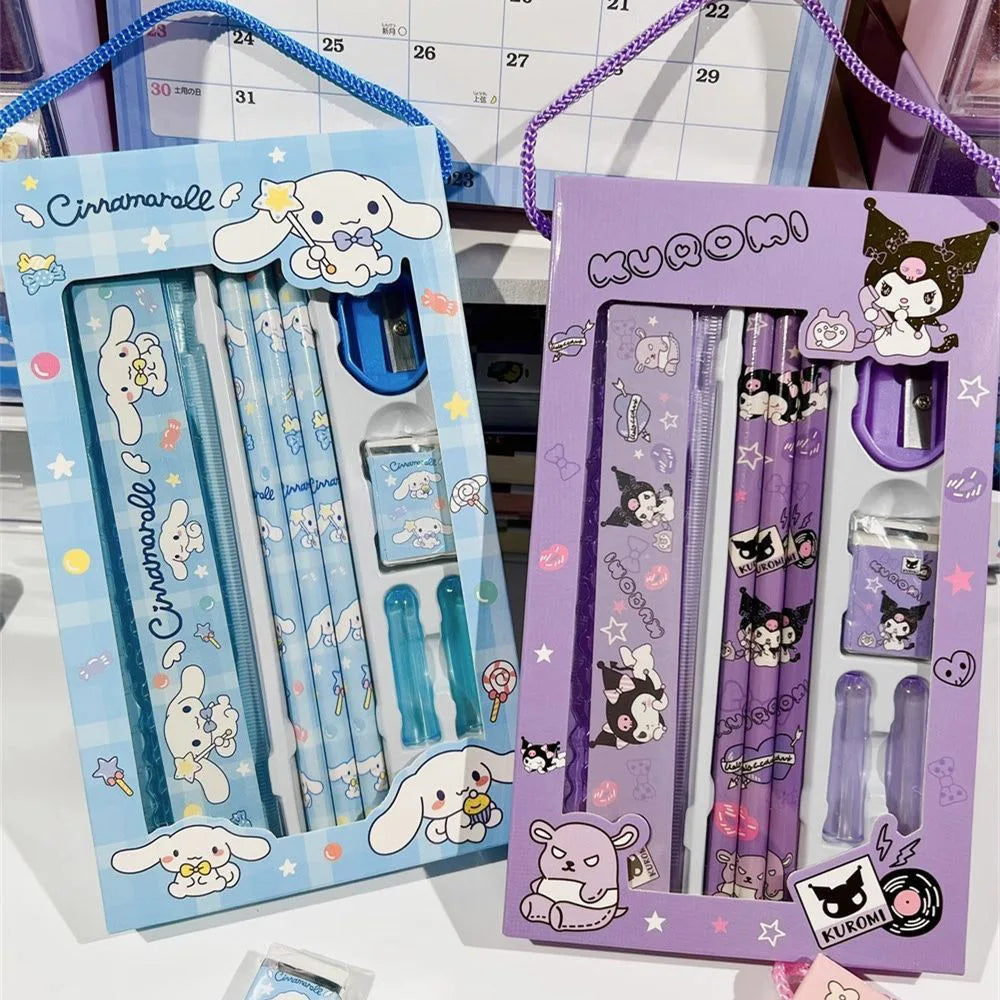 Set de Papelería Sanrio – Hello Kitty, Cinnamoroll, My Melody y Kuromi