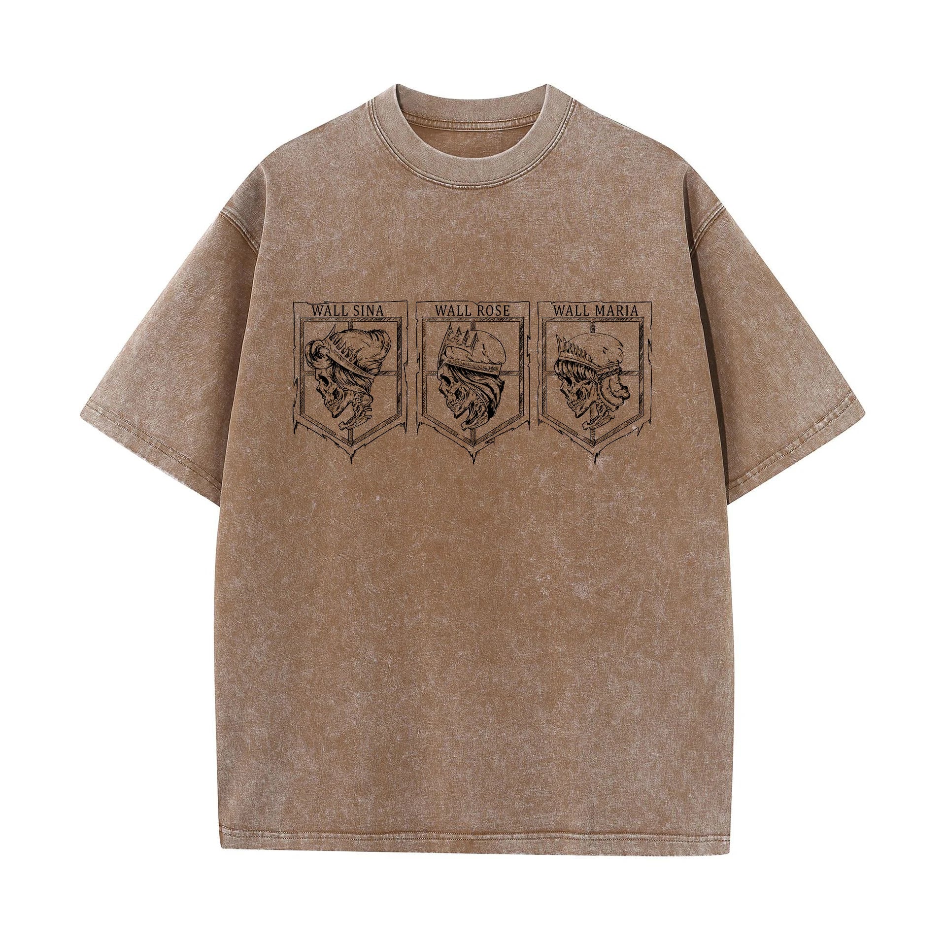 T-shirt oversize de l'anime Attack on Titan - Style vintage