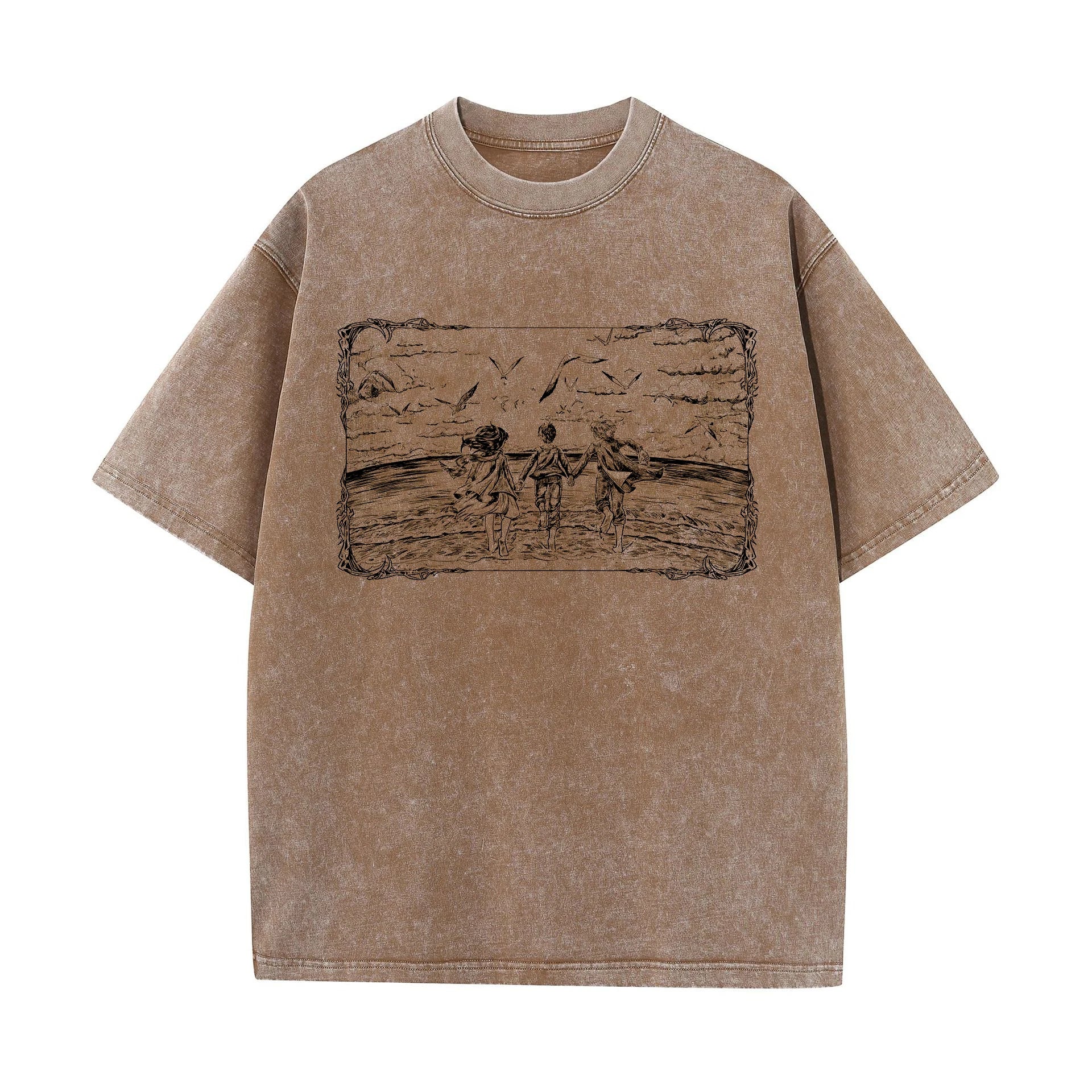 T-shirt oversize de l'anime Attack on Titan - Style vintage