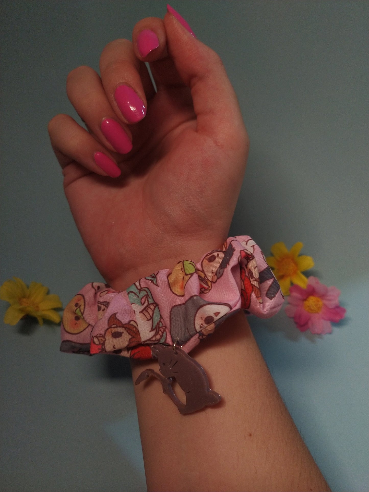 Scrunchie Studio Ghibli Totoro - Rosa / Azul