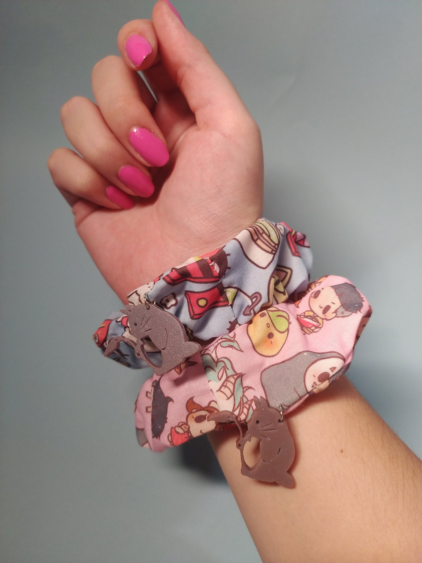 Scrunchie Studio Ghibli Totoro - Rosa / Azul