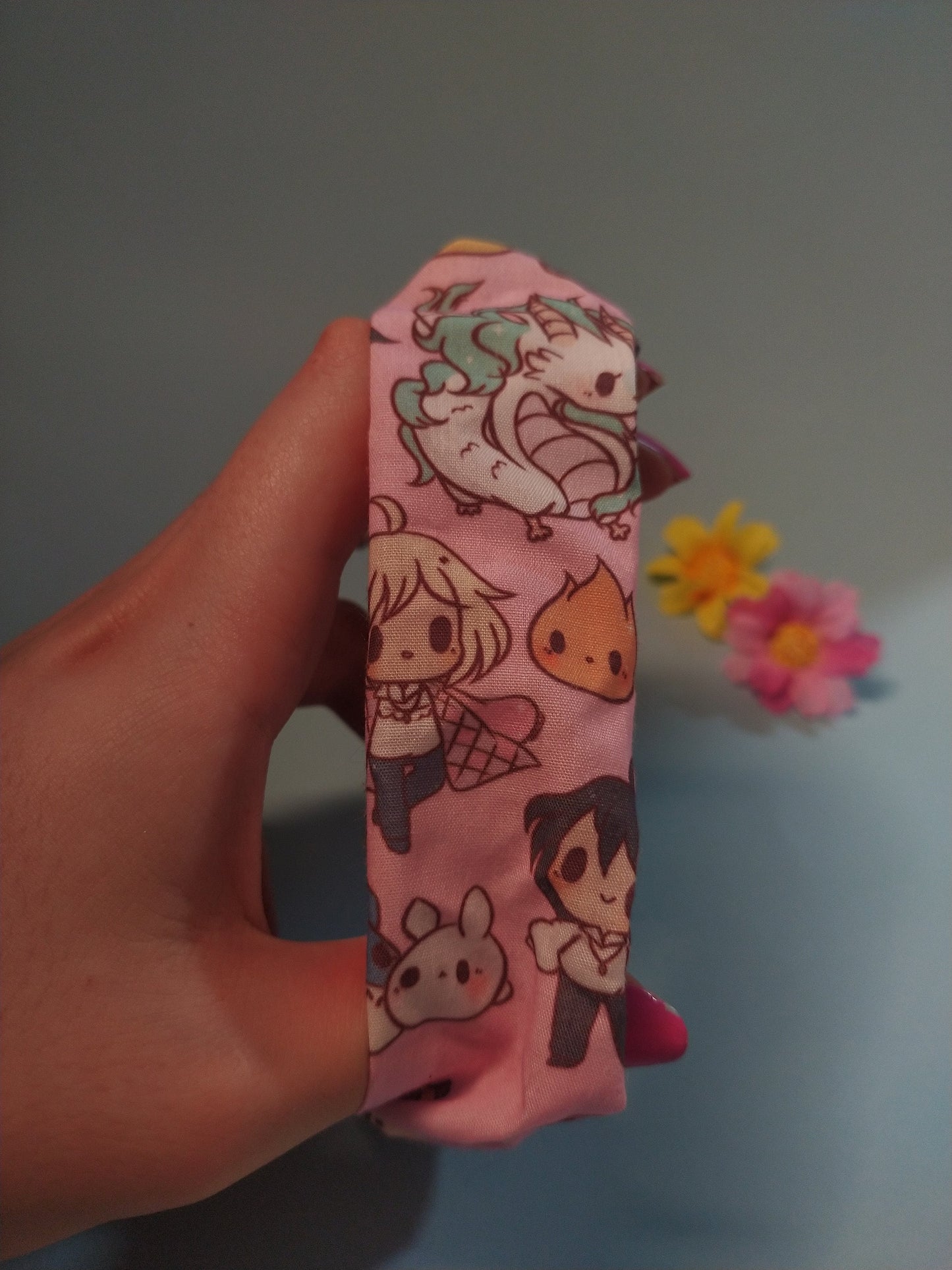 Scrunchie Studio Ghibli Totoro - Rosa / Azul